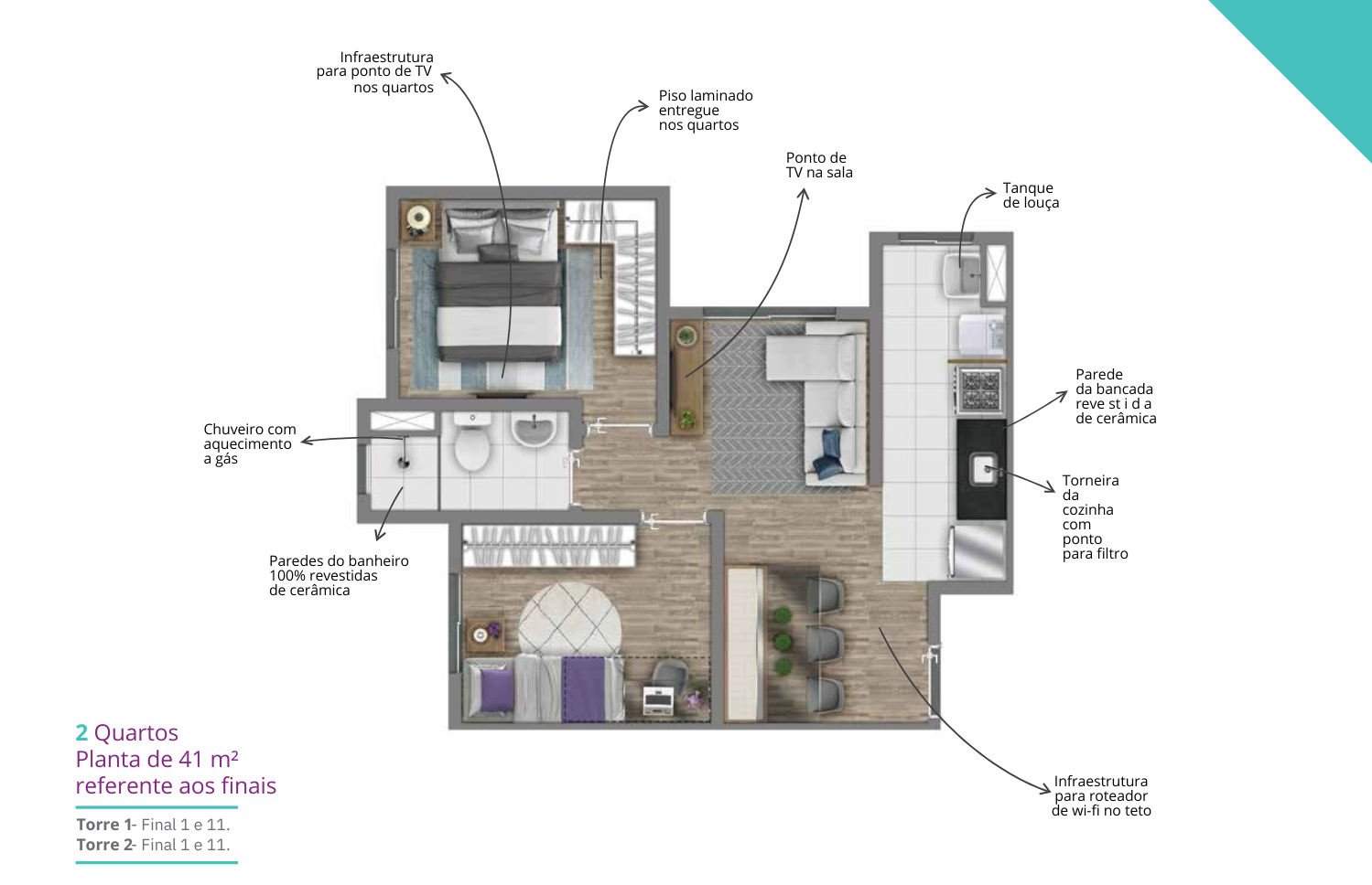 Planta 41m²