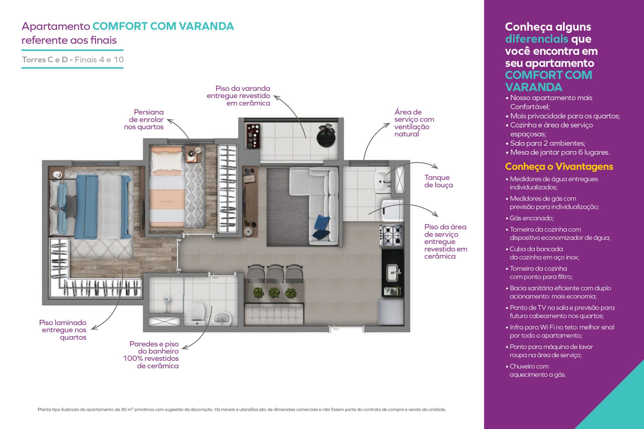 Comfort com varanda