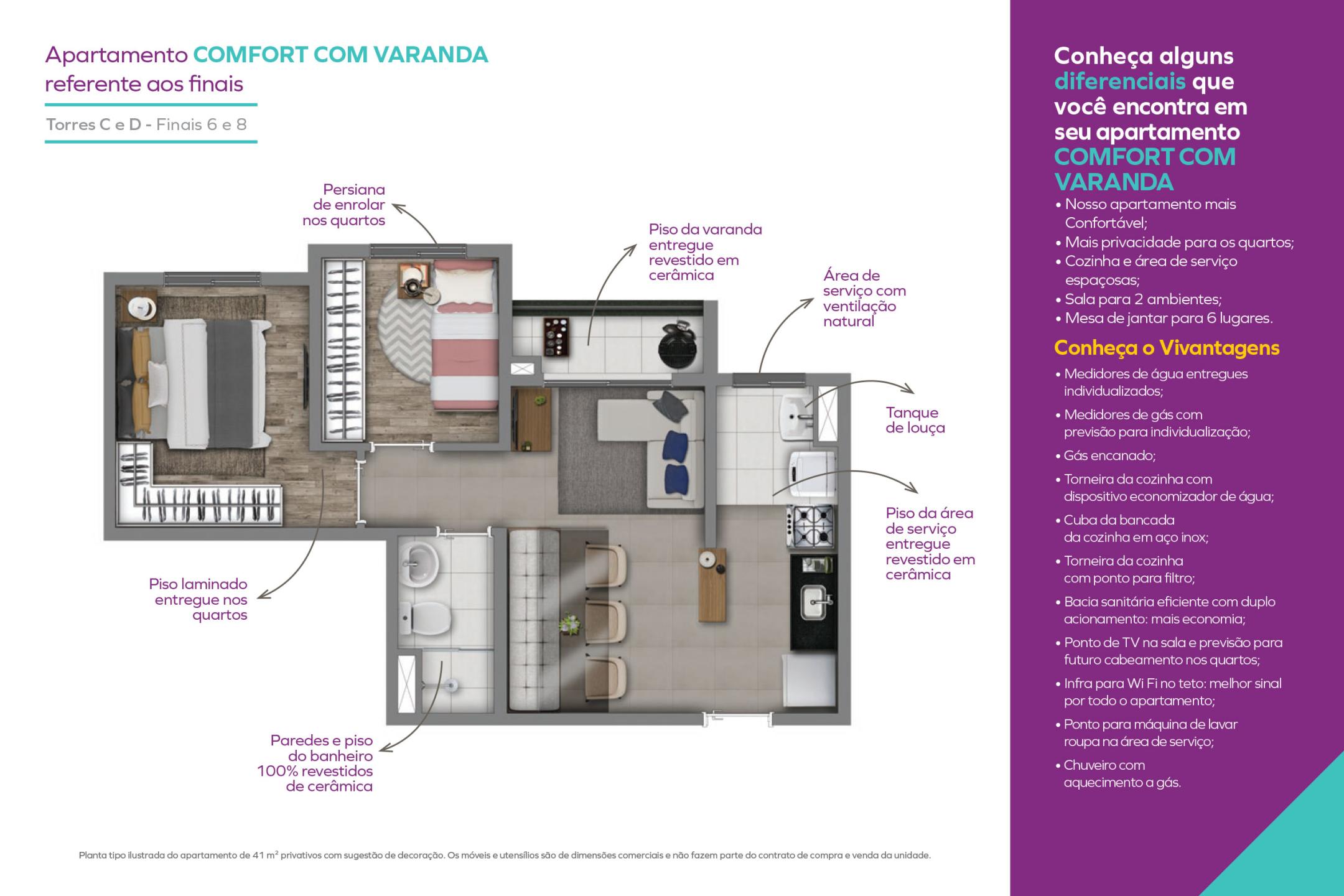 Comfort com varanda