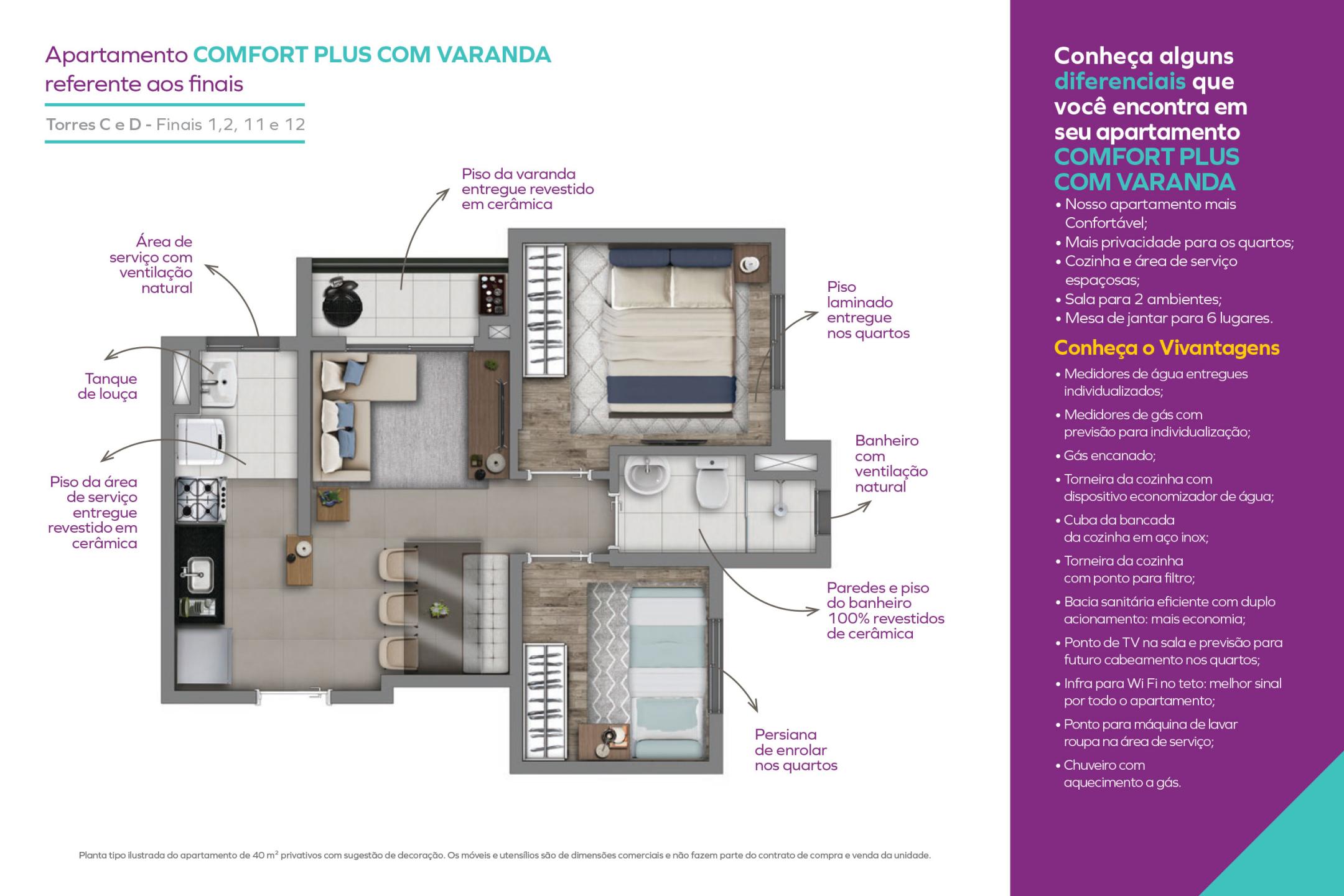 Comfort Plus com varanda