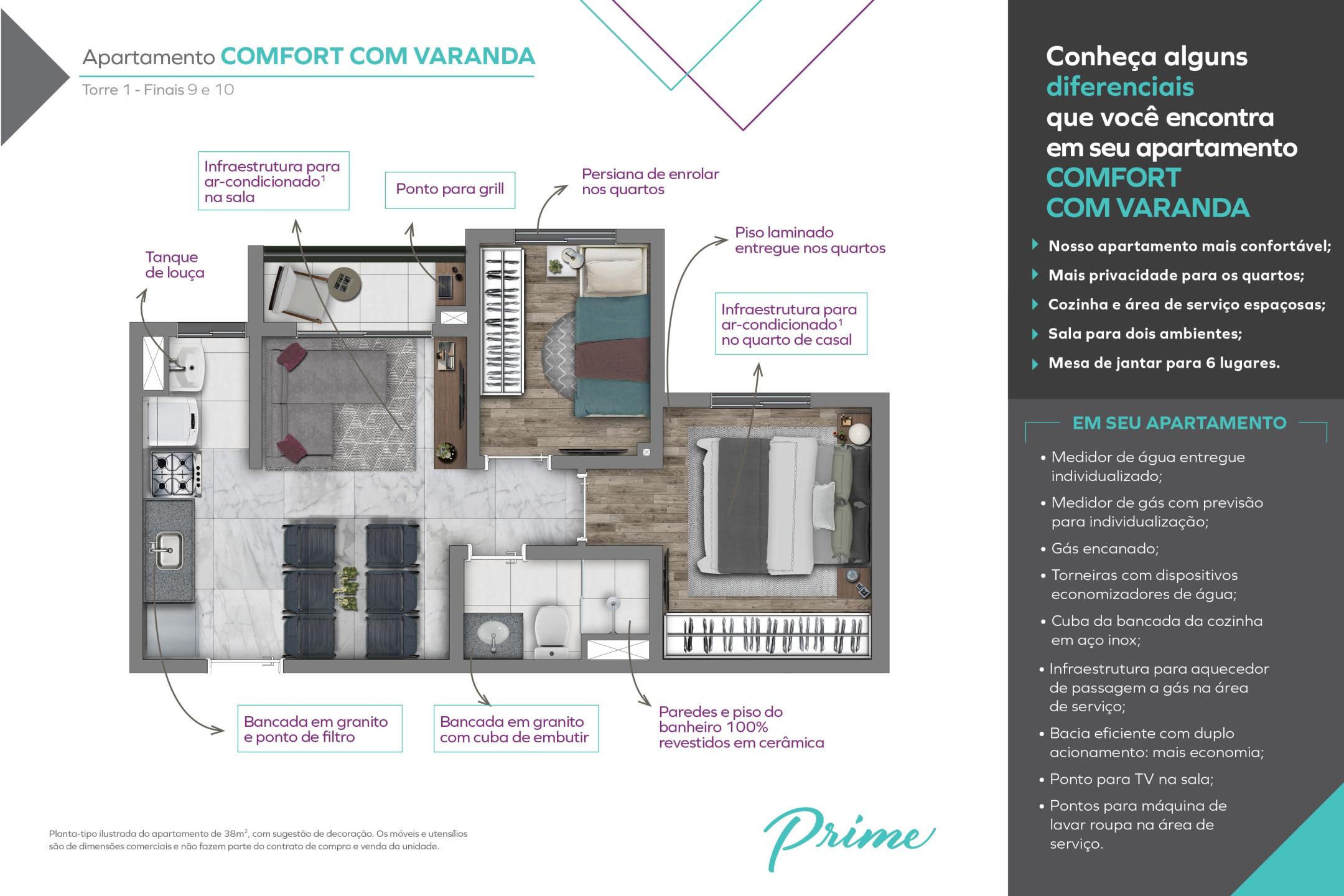 Comfort com varanda