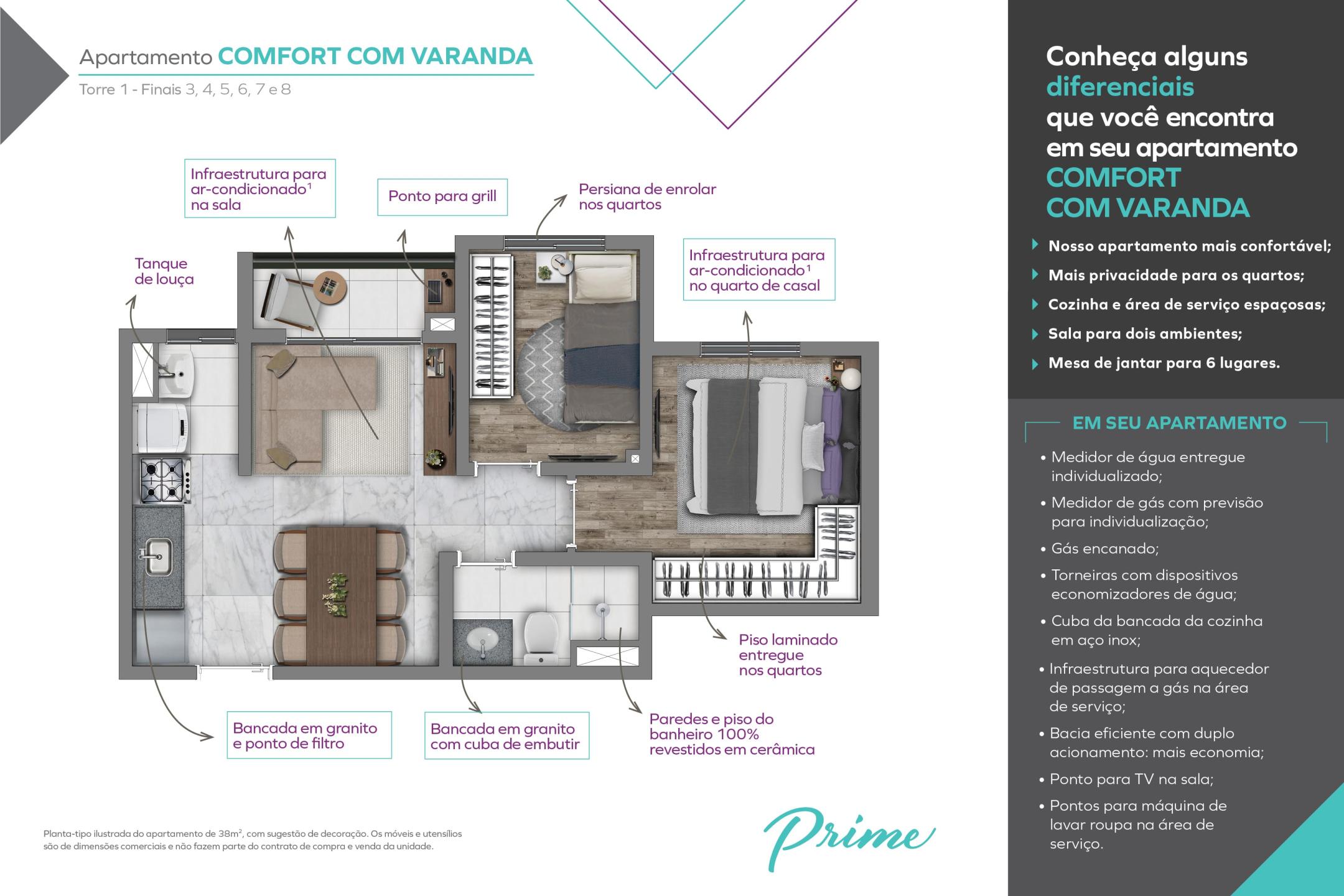 Comfort com varanda