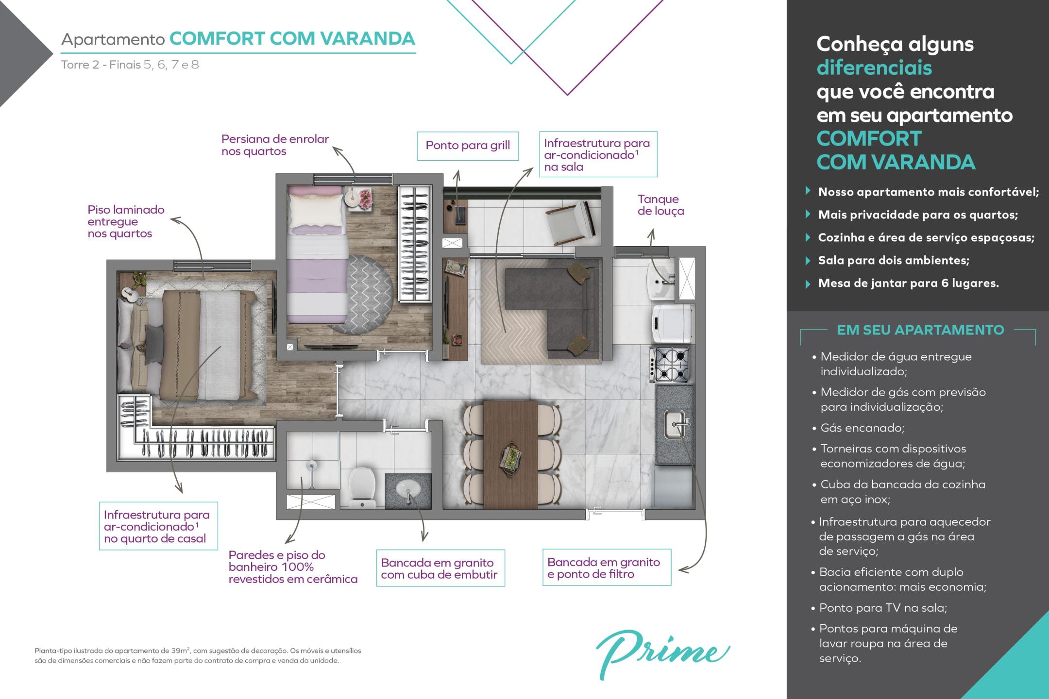 Comfort com varanda