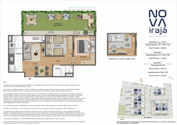 GARDEN-APTO MEIO - 64,02m²