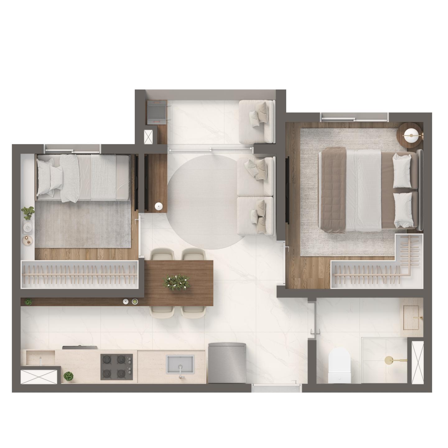 Smart Reta com Varanda