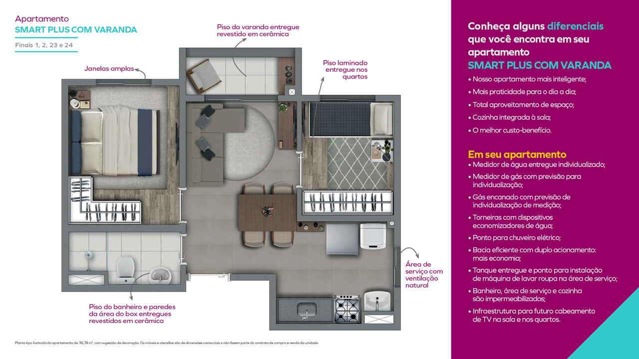 Smart Plus com Varanda