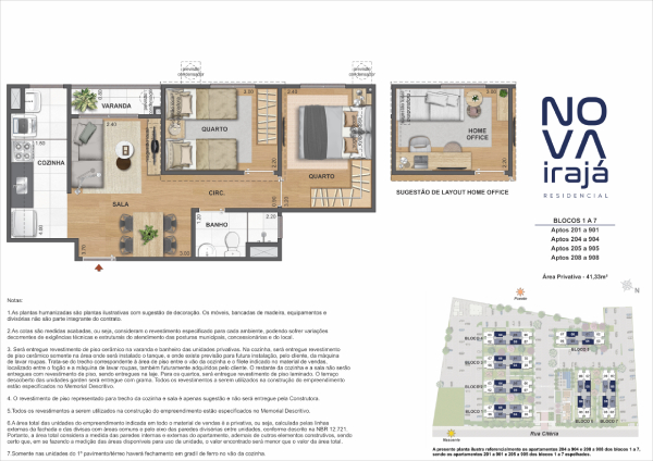 TIPO-APTO MEIO - 41,33m²