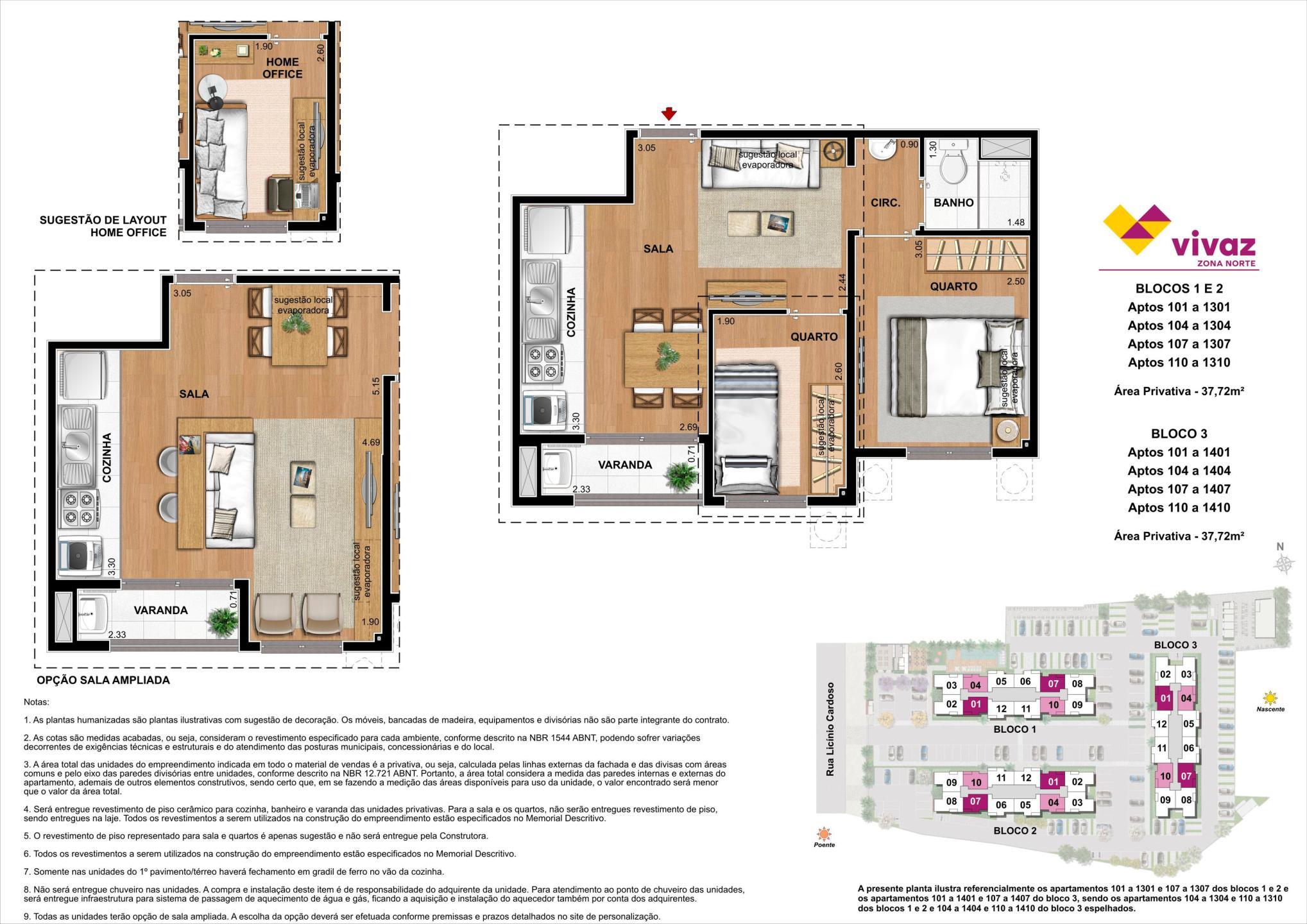 Vivaz Zona Norte - Planta - 37m2 - AP 1