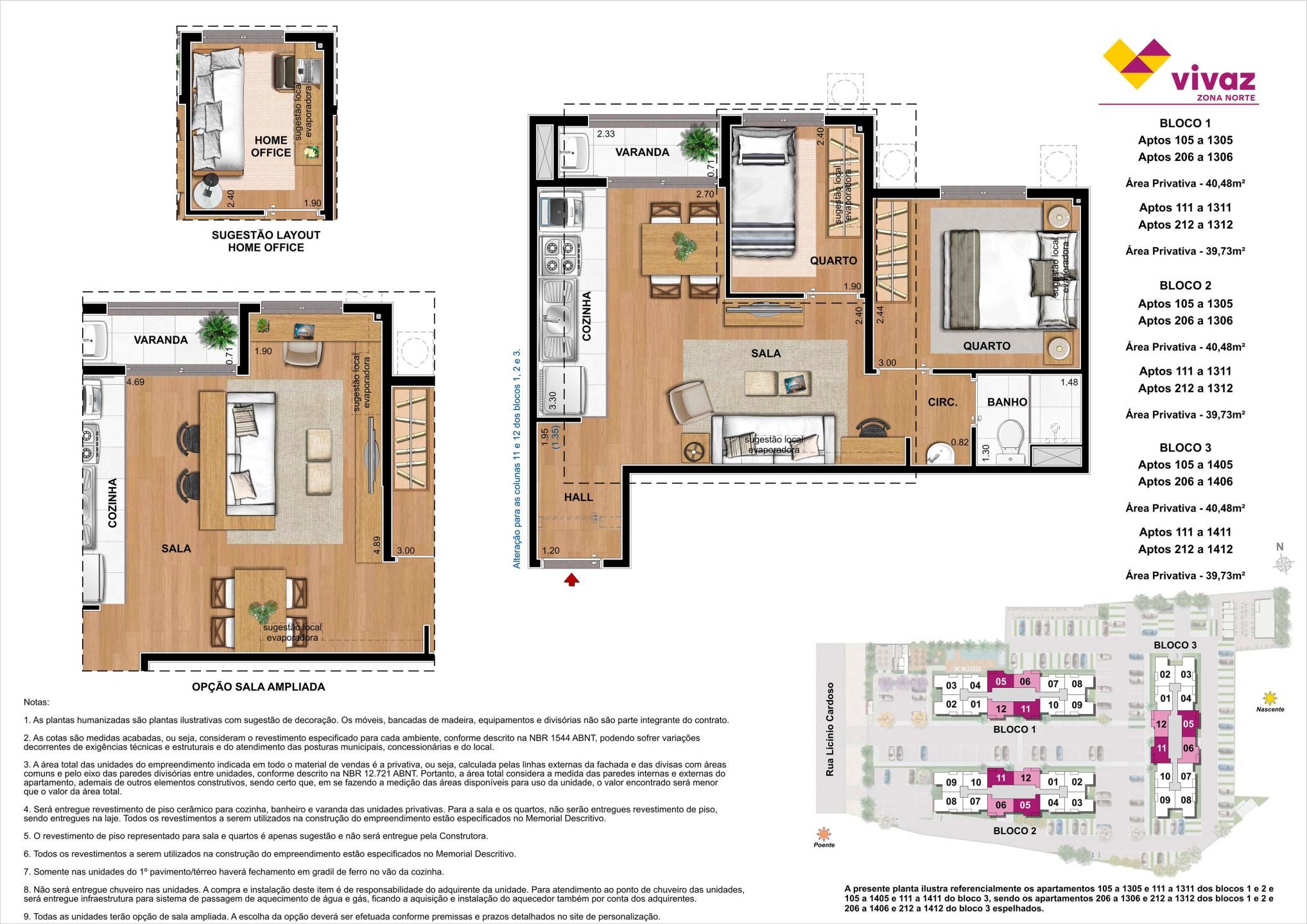 Vivaz Zona Norte - Planta - 40m2 - AP 5
