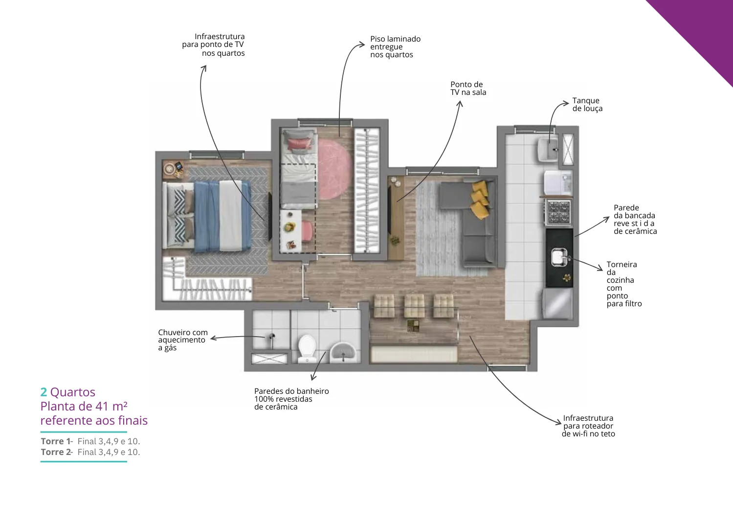 Planta 41m²