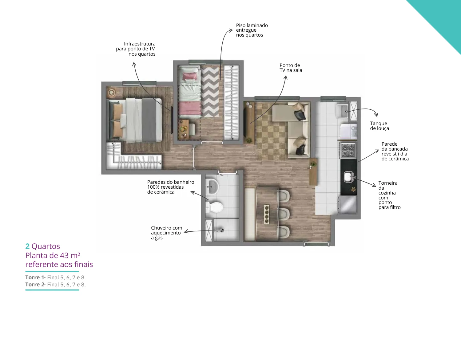 Planta 43m²