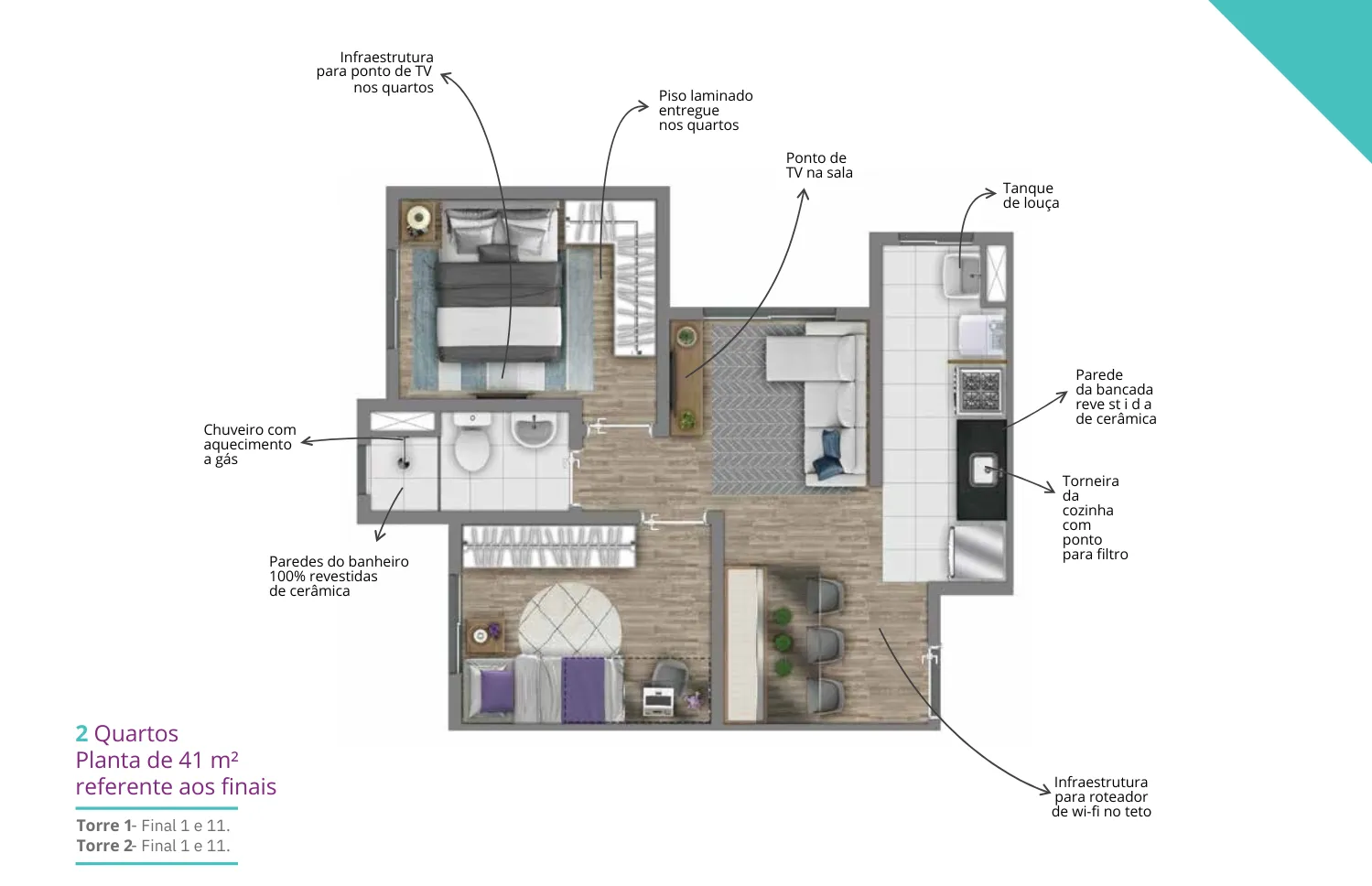 Planta 41m²