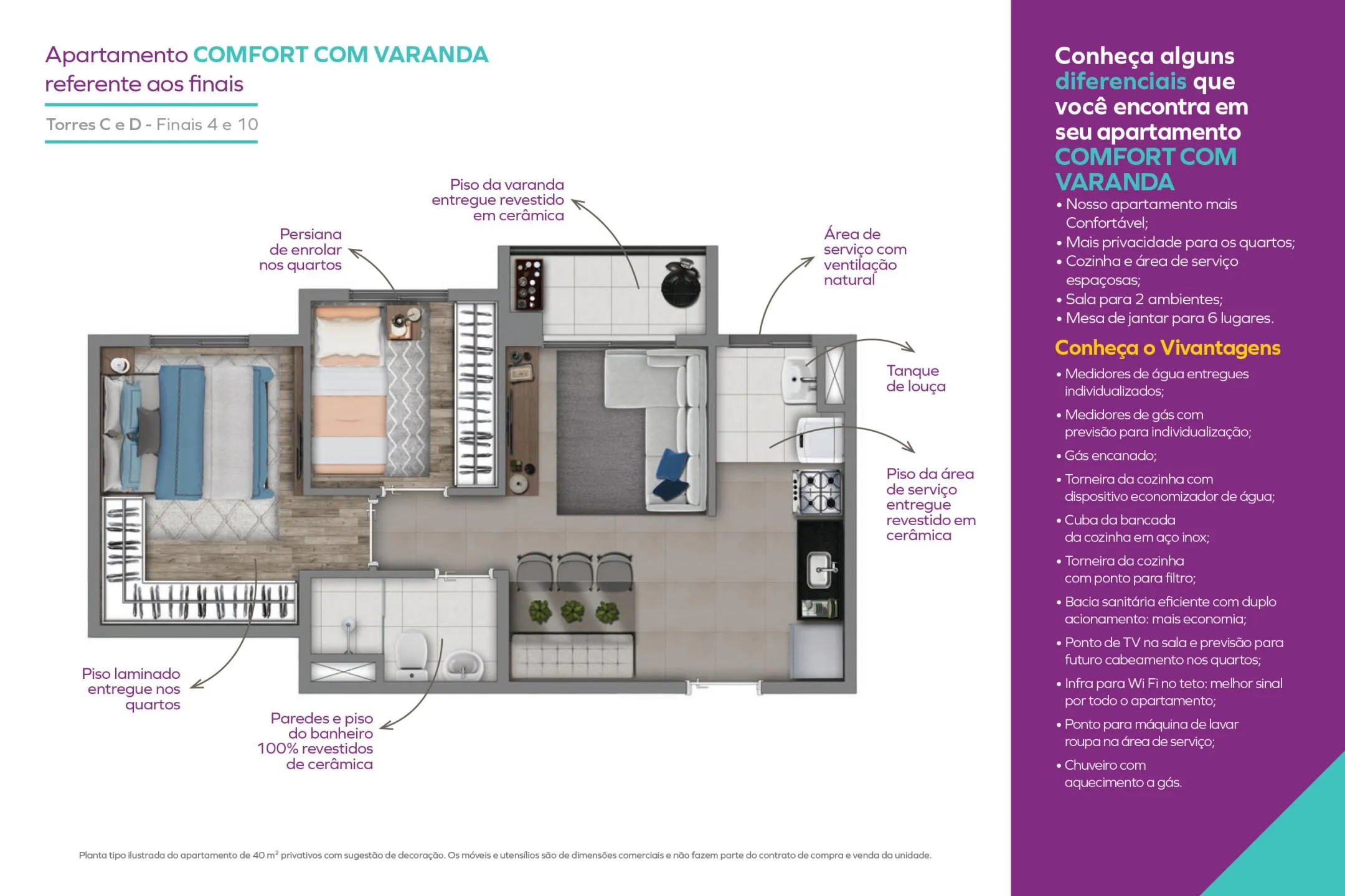Comfort com varanda