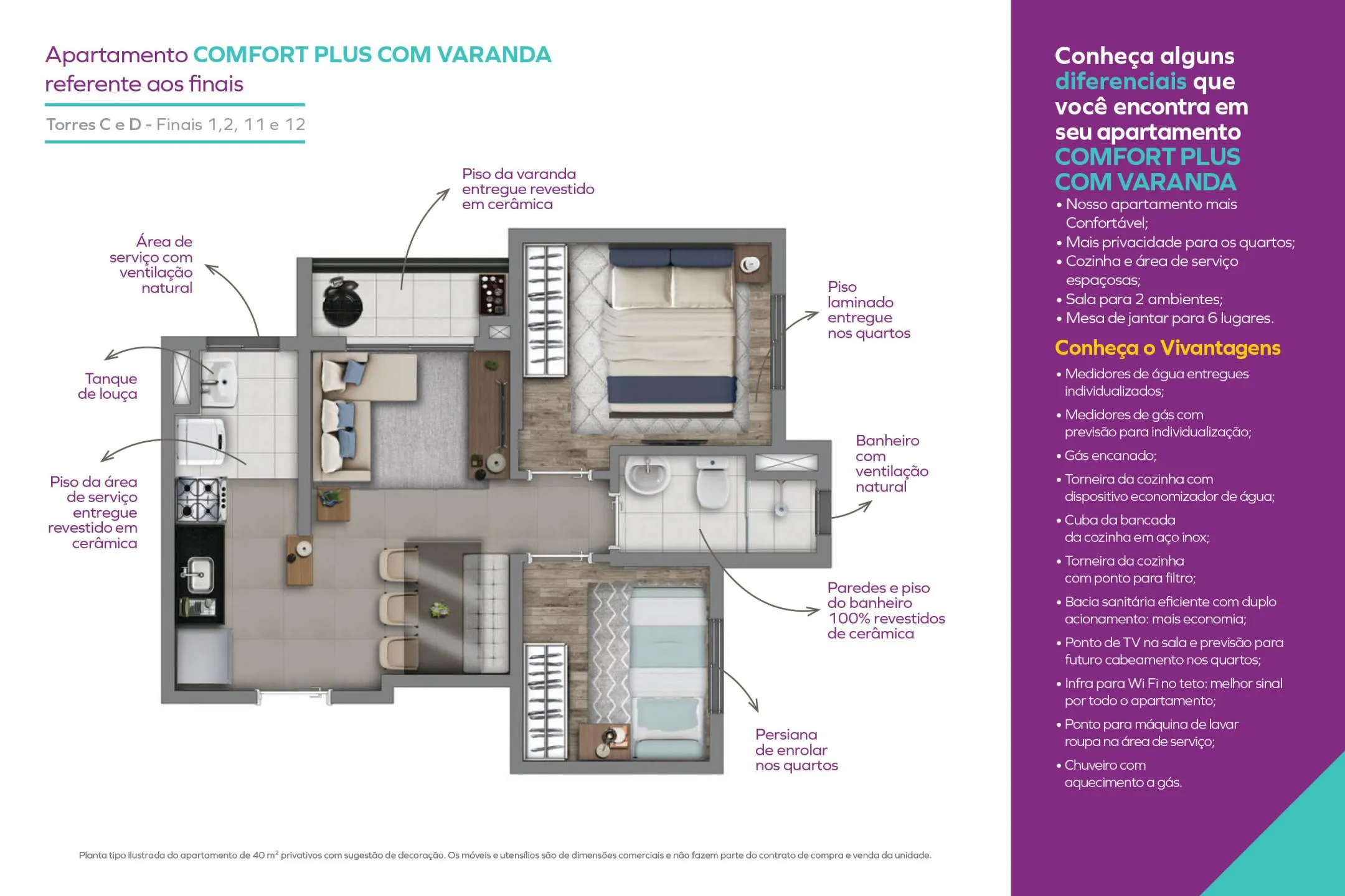 Comfort Plus com varanda