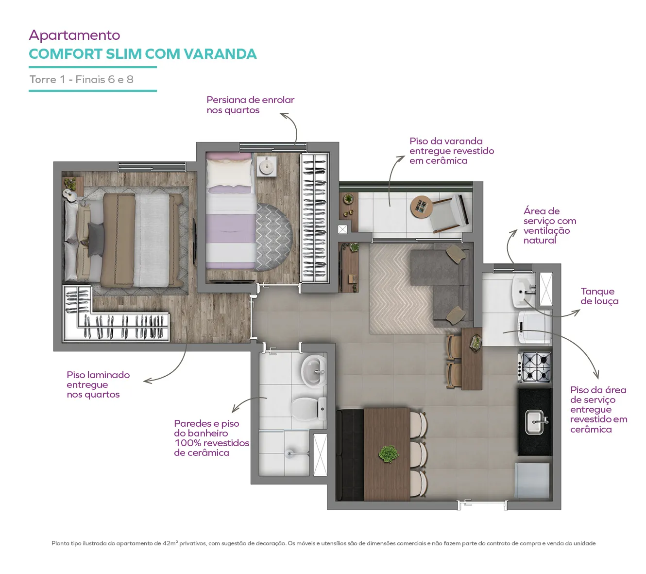 Comfort Slim com varanda