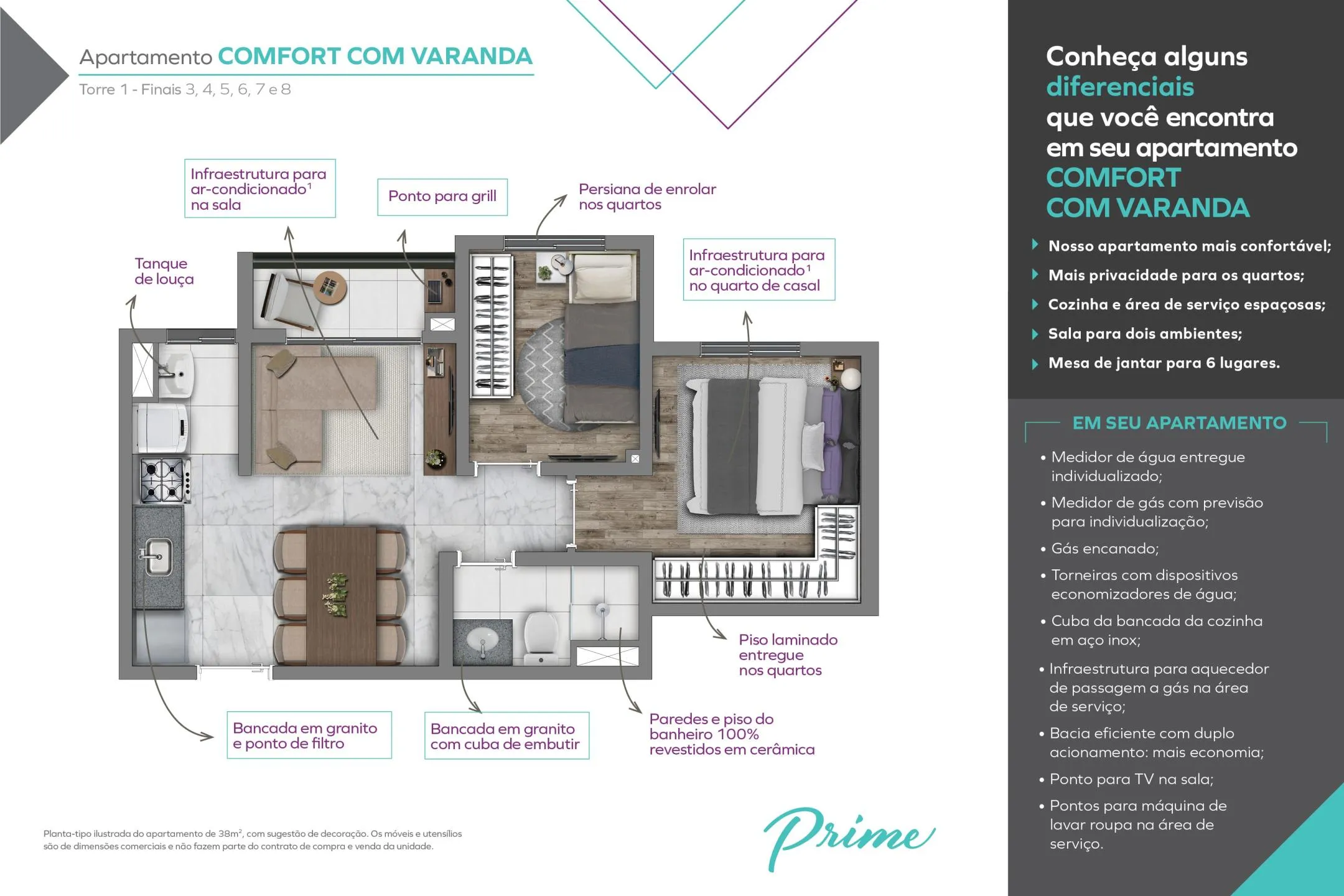 Comfort com varanda
