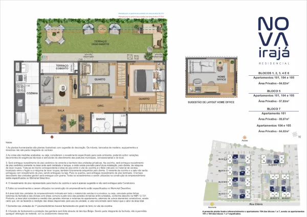 GARDEN-APTO MEIO - 64,02m²