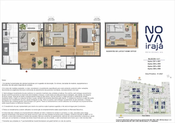 TIPO-APTO MEIO - 41,33m²