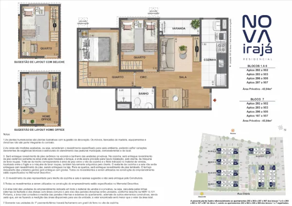 TIPO-APTO PONTA - 42,84m²