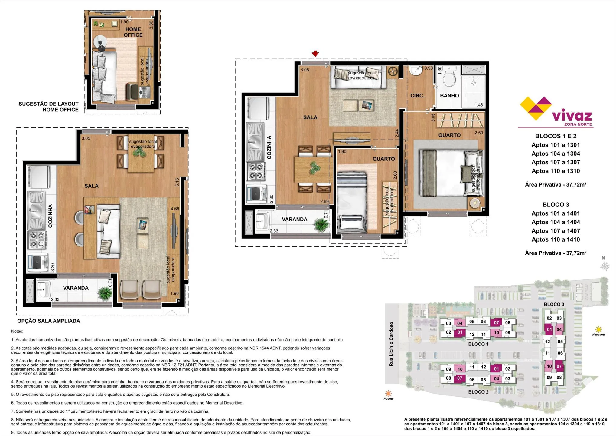 Vivaz Zona Norte - Planta - 37m2 - AP 1
