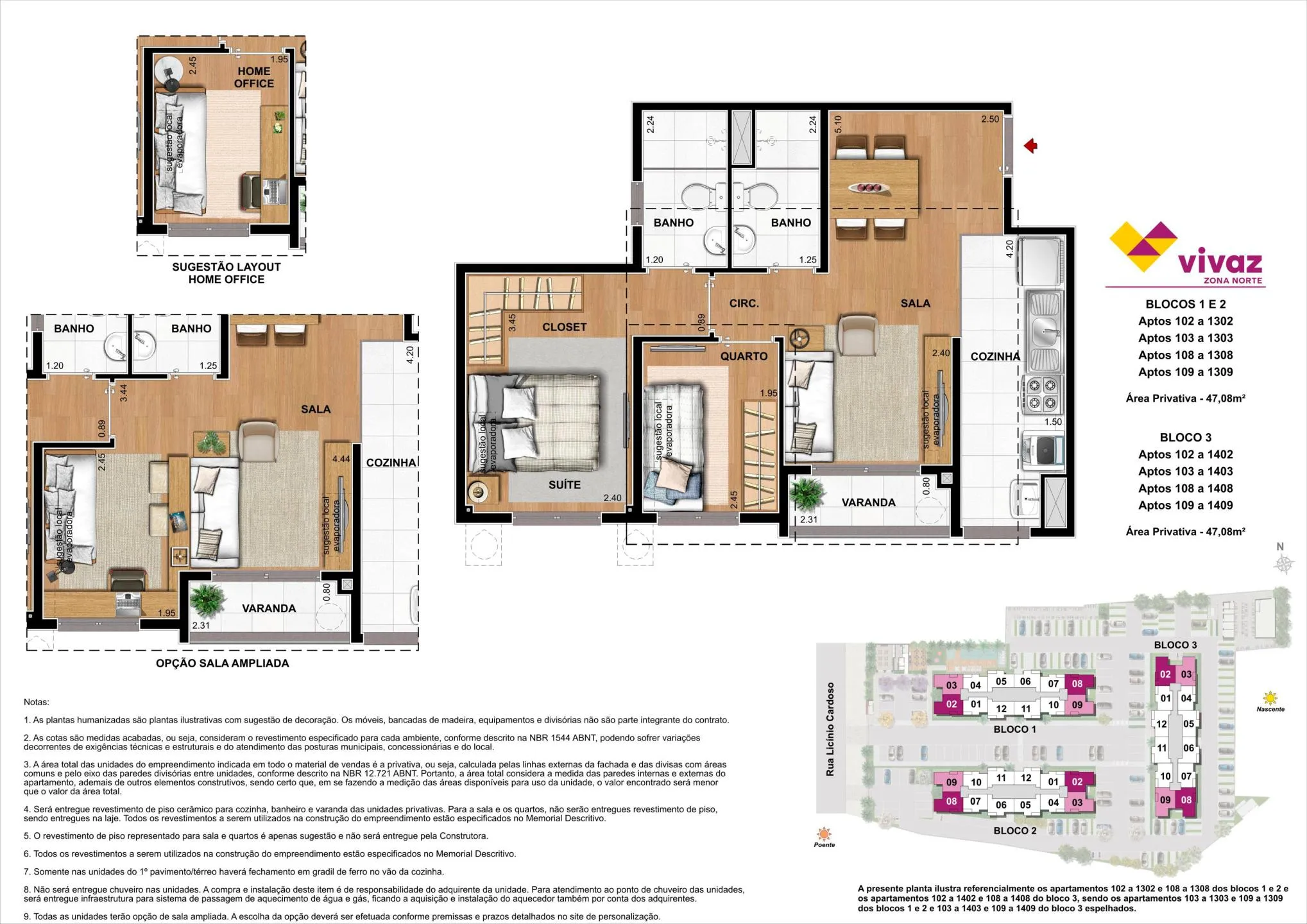 Vivaz Zona Norte - Planta - 47m2 - AP 2